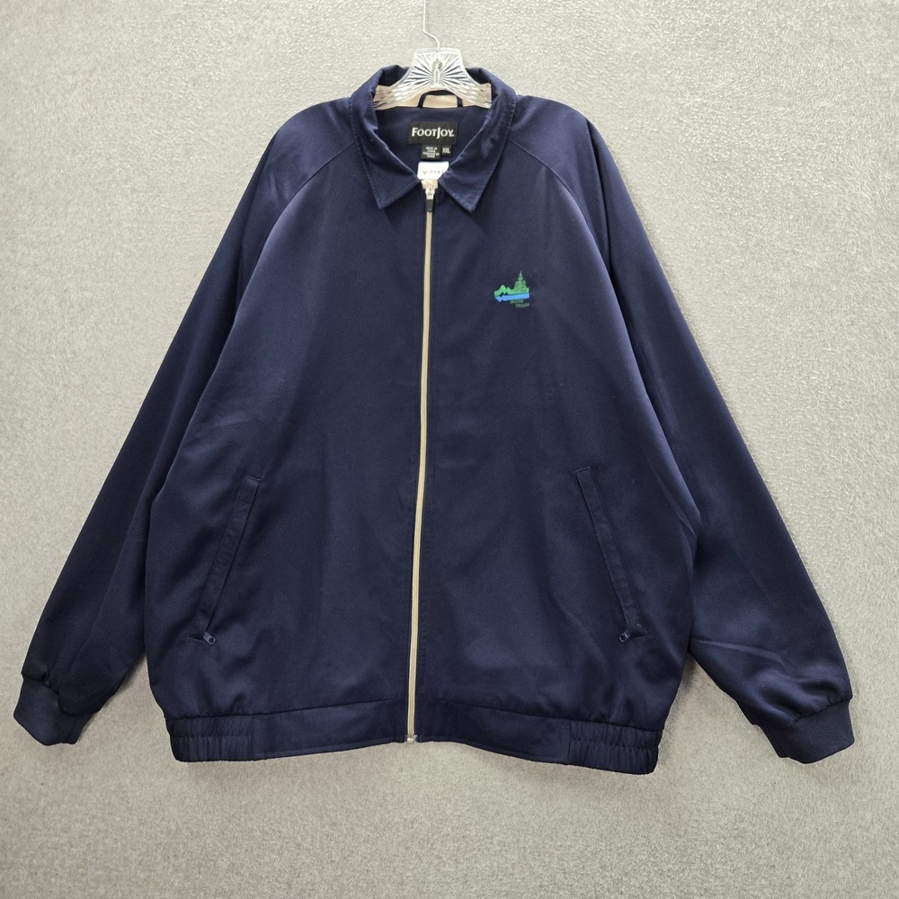 Footjoy Men Jacket 2XL Blue Village Embroidered Logo Golf READ